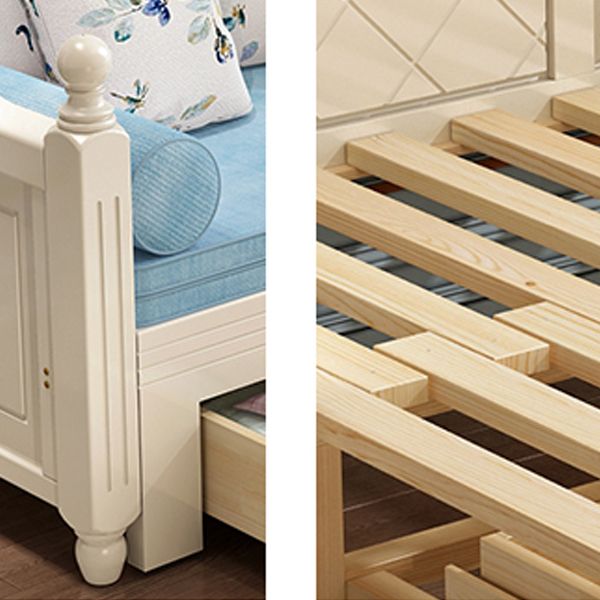 Scandinavisch massief houten slaapbank opslagbank met afneembare matras