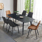 Sintered Stone Dining Table 4 Legs Black Carbon Steel Base Rectangle Table for Home Clearhalo ' dining_table' 'Dining Tables & Seating' 'Dining Tables' 'furn' 'furn_dining_table' 'Furniture' 'furniture_dining_table' 'Kitchen & Dining Furniture' 'kitchen&dining_furn' 'kitchen' 'kitchen_dining_table' 1200x1200_bae5060f-bb08-40ea-afaa-8fa733a31aad