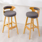 Scandinavian Style Bar-stool with Wooden Legs Round Seat Counter Stool for Kitchen Bar Clearhalo 'Bar Furniture' 'Bar Stools' 'bar_stools' 'furn' 'furn_bar_stools' 'furniture_bar_stools' 'Kitchen & Dining Furniture' 'kitchen&dining_furn' 'kitchen' 'kitchen_furn' Furniture' 1200x1200_bae57eaa-c5d4-4a17-83e1-fd6afda91247