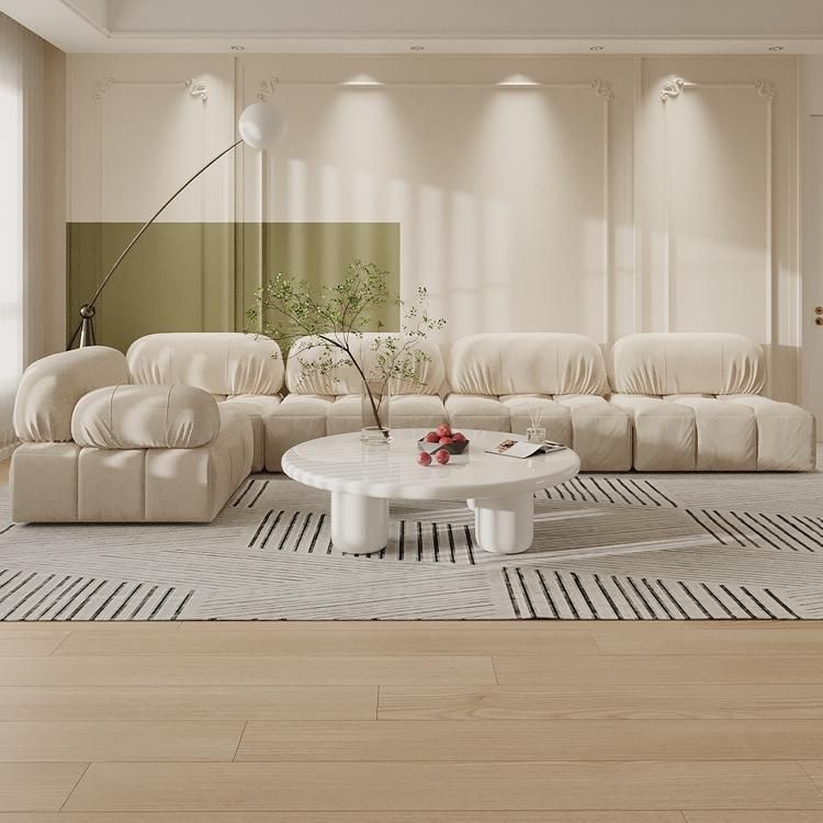 Scandinavian 4 Legs Coffee Table Round 1 Single Cocktail Table Clearhalo 'Coffee & Accent Tables' 'Coffee Tables' 'coffee_tables' 'furn' 'furn_coffee_tables' 'Furniture' 'Living Room Furniture' 1200x1200_bae731de-6847-4479-a85b-9b1320c4bf16