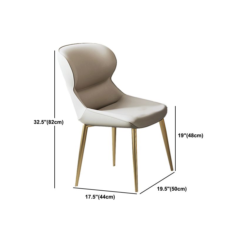 Glam Dining Table Set 1/2/5/7 Pcs Sintered Stone Dining Table with PU Leather Chairs