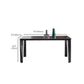 Industrial Dining Table Rectangle Stone Dinette Table in Black Clearhalo 'Dining Tables & Seating' 'Dining Tables' 'dining_table' 'furn' 'furn_dining_table' 'Furniture' 'Kitchen & Dining Furniture' 1200x1200_bae8404d-fa9d-4e26-b735-270edf414ee7