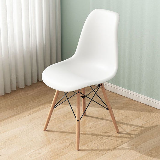 Contemporary Modern Wood Indoor-Outdoor Side Chair Solid Back Chair Clearhalo ' kitchen&dining_furn' 'Dining Chairs' 'Dining Tables & Seating' 'dining_chair' 'Furniture' 'furniture_dining_chair' 'Kitchen & Dining Furniture' 'kitchen' 1200x1200_bae89b28-c1aa-4d20-9744-3dc646bf44c0