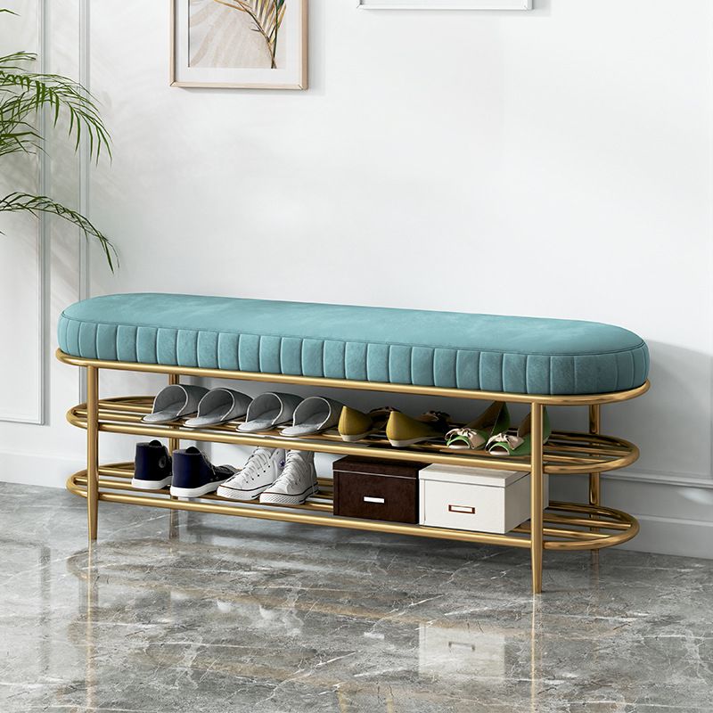 Glam 12.5" W Seating Bench Cushioned Shoe Storage Entryway and Bedroom Bench Clearhalo 'Benches' 'Chairs & Seating' 'furn' 'furn_benches' 'Furniture' 'Living Room Furniture' 1200x1200_baea845e-cd93-4abd-a185-aa2eeac72875