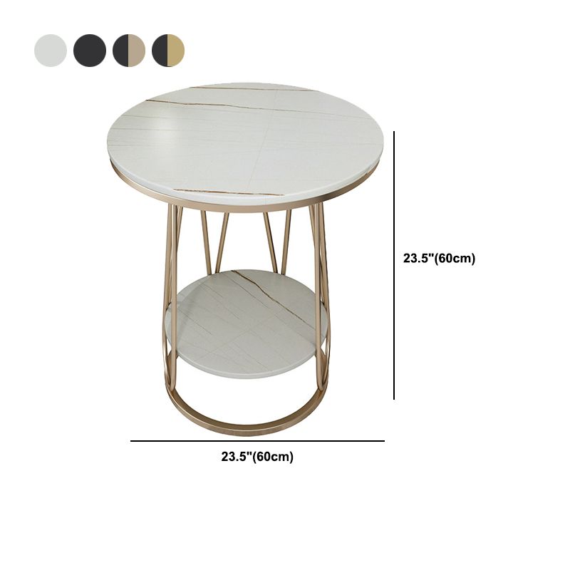 Estante inferior del gabinete del gabinete de metal de la mesa de acento de metal para el dormitorio