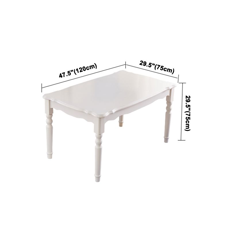 Mid-Century Modern Dining Table White Rectangle Solid Wood Dining Table Clearhalo ' dining_table' 'Dining Tables & Seating' 'Dining Tables' 'furn' 'furn_dining_table' 'Furniture' 'furniture_dining_table' 'Kitchen & Dining Furniture' 'kitchen&dining_furn' 'kitchen' 'kitchen_dining_table' 1200x1200_baec87a4-e6ab-4fb3-a341-60da55c815ca
