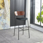 Scandinavian Black Iron Counter Stools Wood Low Back Bar Stools (Set of 2) Clearhalo 'Bar Furniture' 'Bar Stools' 'bar_stools' 'furn' 'furn_bar_stools' 'furniture_bar_stools' 'Kitchen & Dining Furniture' 'kitchen&dining_furn' 'kitchen' 'kitchen_furn' Furniture' 1200x1200_baed6bdb-9246-4bd8-9862-1e1d32e9047a