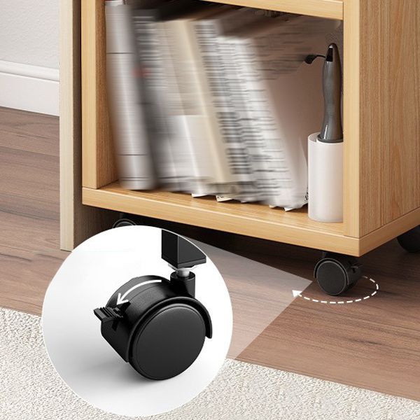 Contemporary Style Bookcase with Casters Bookshelf for Office and Dormitory Clearhalo 'Bookcases' 'furn' 'furn_bookcases' 'Furniture' 'furniture_bookcases' 'kitchen' 'kitchen_bookcases' 'Living Room Furniture' 'Office Furniture' 1200x1200_baed70b8-15b3-4f46-bbf2-088d59d3a8b7