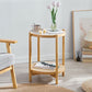 Minimalism Tropical Coffee Table Glass 4 Legs Storage Round Coffee Cocktail Table