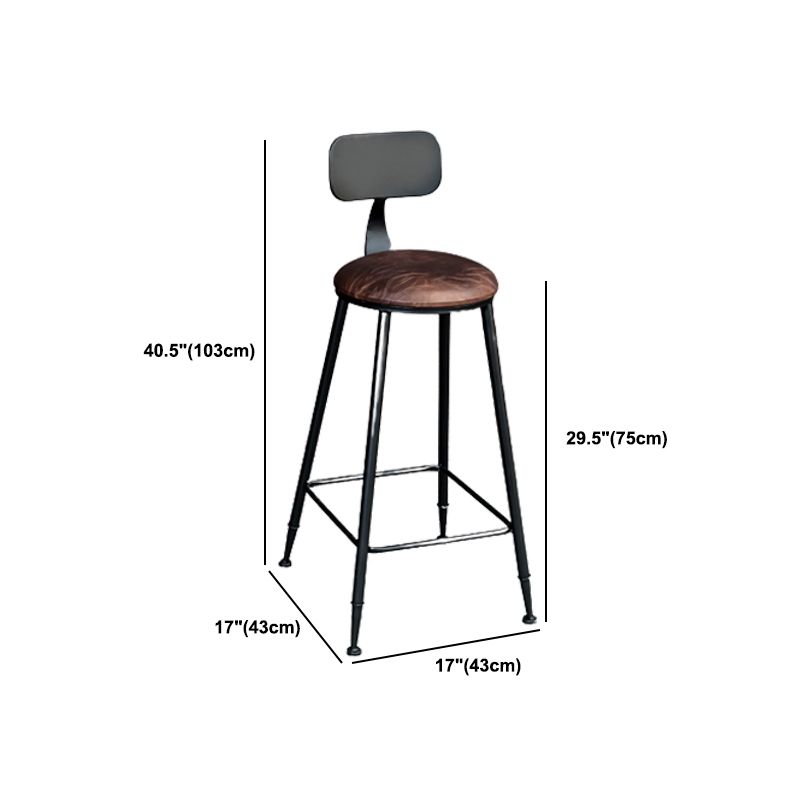 1/3/5 Pieces Round Wooden Bar Table Set Industrial Pub Table Set with Metal Stools