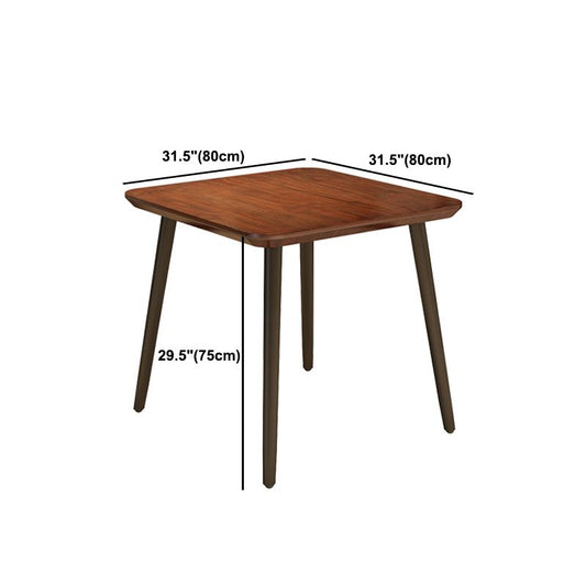 Solid Wood Dining Table Industrial Square Dining Table with 4 Legs