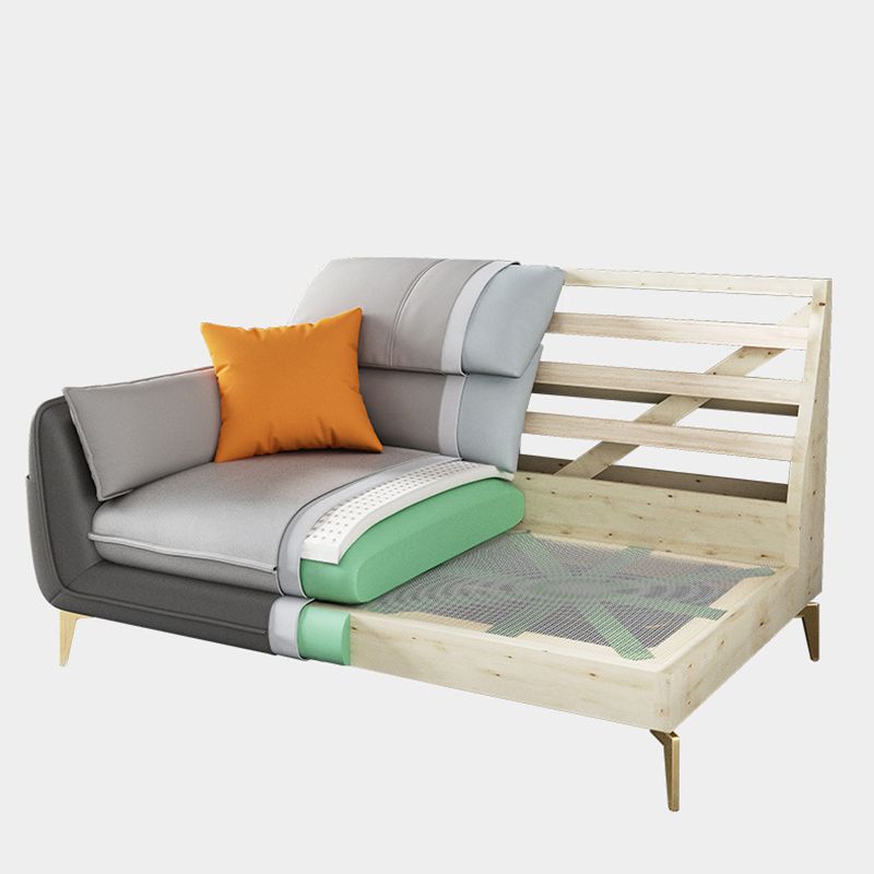 Scandinavian Pillow Top Arm Sectional with Storage for Four People Clearhalo 'furn' 'furn_sectionals' 'Furniture' 'furniture_sectionals' 'Living Room Furniture' 'Sectionals' 1200x1200_baf0882a-45bd-4297-8884-32798ee8765d