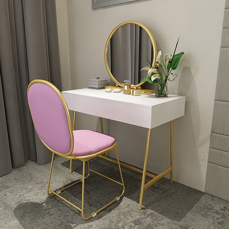 15.74" Wide Makeup Vanity Desk Bright White  Vanity Tables with 2 Storage Drawers