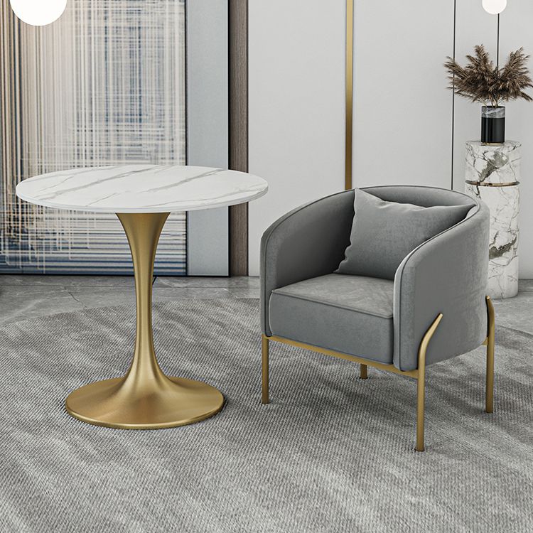 Modern Sintered Stone Dining Room Set with Round Top and Gold Base Furniture Clearhalo 'Dining Room Sets' 'Dining Tables & Seating' 'dining_room_set' 'furn' 'furn_dining_room_set' 'Furniture' 'furniture_dining_room_set' 'Kitchen & Dining Furniture' 'kitchen&dining_furn' 'kitchen' 1200x1200_baf0b33d-38ef-403a-9811-db2464780de2