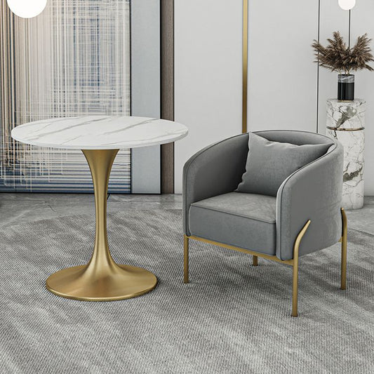 Modern Sintered Stone Dining Room Set with Round Top and Gold Base Furniture Clearhalo 'Dining Room Sets' 'Dining Tables & Seating' 'dining_room_set' 'furn' 'furn_dining_room_set' 'Furniture' 'furniture_dining_room_set' 'Kitchen & Dining Furniture' 'kitchen&dining_furn' 'kitchen' 1200x1200_baf0b33d-38ef-403a-9811-db2464780de2