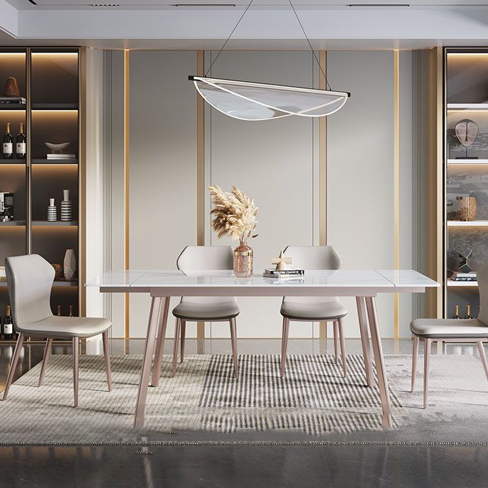 Extendable 1/4/5/7 Pieces Dining Set Sintered Stone Dining Table Set with Chairs Clearhalo 'Dining Room Sets' 'Dining Tables & Seating' 'dining_room_set' 'furn' 'furn_dining_room_set' 'Furniture' 'furniture_dining_room_set' 'Kitchen & Dining Furniture' 'kitchen&dining_furn' 'kitchen' 1200x1200_baf250ca-b8b6-450c-9e5d-f61afd7634cc
