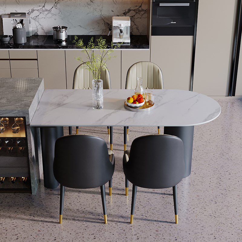 Mueble de piedra de comedor estilo simplicidad con 3 pies