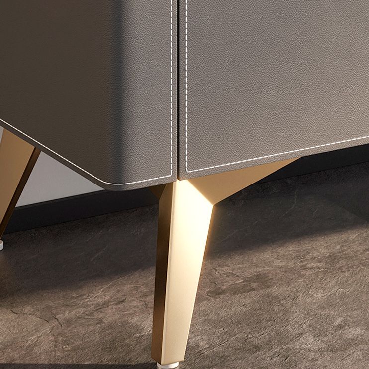 Contemporaneo con cassetto tavolo da toeletta a specchio illuminato per camera da letto metallico