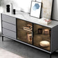 Contemporary Stone Top Sideboard 3 Drawers 2 Doors Sideboard for Living Room Clearhalo 'buffet_sideboard' 'Buffets & Sideboards' 'furn' 'furn_buffet_sideboard' 'Furniture' 'Kitchen & Dining Furniture' 1200x1200_baf77405-09c3-48a1-a503-e7efbb669f8b