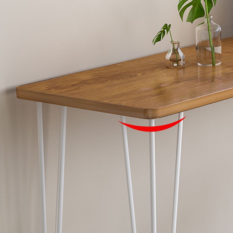 Wood Bar Dining Table Modern Rectangle Bar Table with Four Legs base for Dining Room Clearhalo 'Bar Furniture' 'Bar Tables' 'bar_tables' 'furn' 'furn_bar_tables' 'Furniture' 'furniture_bar_tables' 'Kitchen & Dining Furniture' 1200x1200_baf8cf94-c638-407c-a7cd-875d0c9e82e1