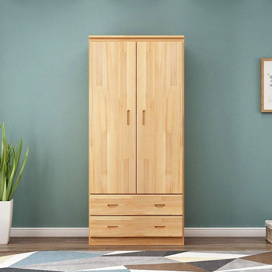 Contemporary Style Wardrobe Armoire Wood Combination Armoire with Doors
