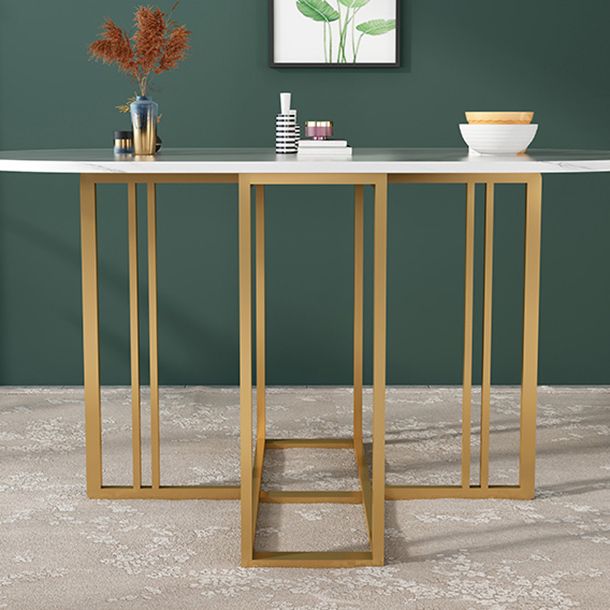 Modern Style White Dining Table Sintered Stone Drop-Leaf 56.3" Table(table only) Clearhalo ' dining_table' 'Dining Tables & Seating' 'Dining Tables' 'furn' 'furn_dining_table' 'Furniture' 'furniture_dining_table' 'Kitchen & Dining Furniture' 'kitchen&dining_furn' 'kitchen' 'kitchen_dining_table' 1200x1200_bafb89ff-97a8-4d6a-8dd7-6d3502e172fa