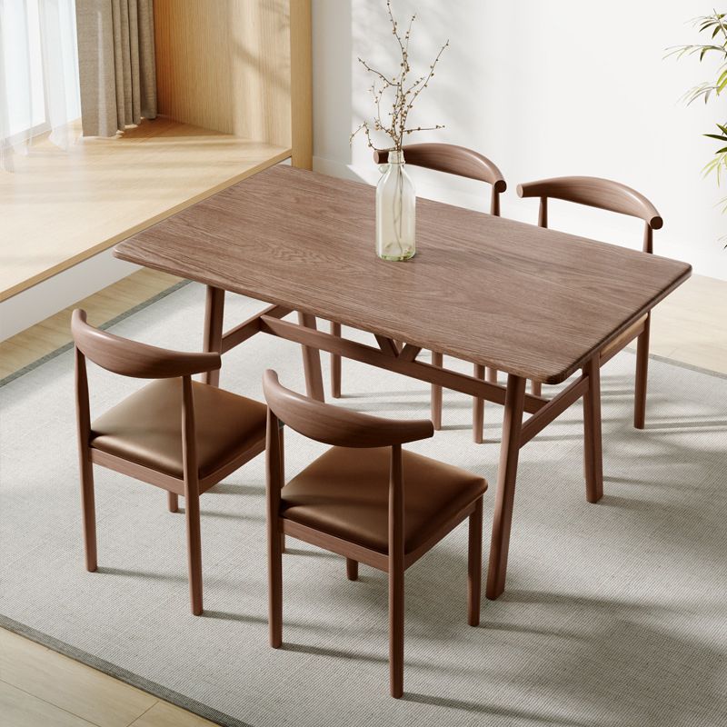 Table à manger rectangulaire en panneaux de fibres de densité moyenne, pour salle à manger