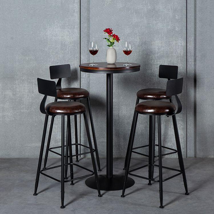 Industrial Armless Backrest Counter Stool Steel Cafe Bar Stool with Velvet Cushion Clearhalo 'Bar Furniture' 'Bar Stools' 'bar_stools' 'furn' 'furn_bar_stools' 'Furniture' 'furniture_bar_stools' 'Kitchen & Dining Furniture' 1200x1200_bafcfd1b-f798-49b9-b147-5962fc448d1a
