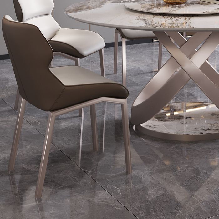 Nordic Glam Sintered Stone Round Table Set 1/4/5/7 Pieces Dining Set for Kitchen Clearhalo 'Dining Room Sets' 'Dining Tables & Seating' 'dining_room_set' 'furn' 'furn_dining_room_set' 'Furniture' 'Kitchen & Dining Furniture' 1200x1200_bafdbd6d-3d5a-4d02-9d3f-17190ce9dbf3