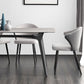 Industrial Style Sintered Stone Dining Table Metallic Base Rectangle Table for Home Clearhalo ' dining_table' 'Dining Tables & Seating' 'Dining Tables' 'Furniture' 'furniture_dining_table' 'Kitchen & Dining Furniture' 'kitchen&dining_furn' 'kitchen' 'kitchen_dining_table' 1200x1200_bafe6e1b-9022-4c98-b3d8-9182dae27f21