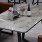 Industrial Gray Dinner Room Kitchen Table Sintered Stone Table with Black Frame Clearhalo ' dining_table' 'Dining Tables & Seating' 'Dining Tables' 'furn' 'furn_dining_table' 'Furniture' 'furniture_dining_table' 'Kitchen & Dining Furniture' 'kitchen&dining_furn' 'kitchen' 'kitchen_dining_table' 1200x1200_bafeba06-02df-4e5e-b154-e06fe379873e