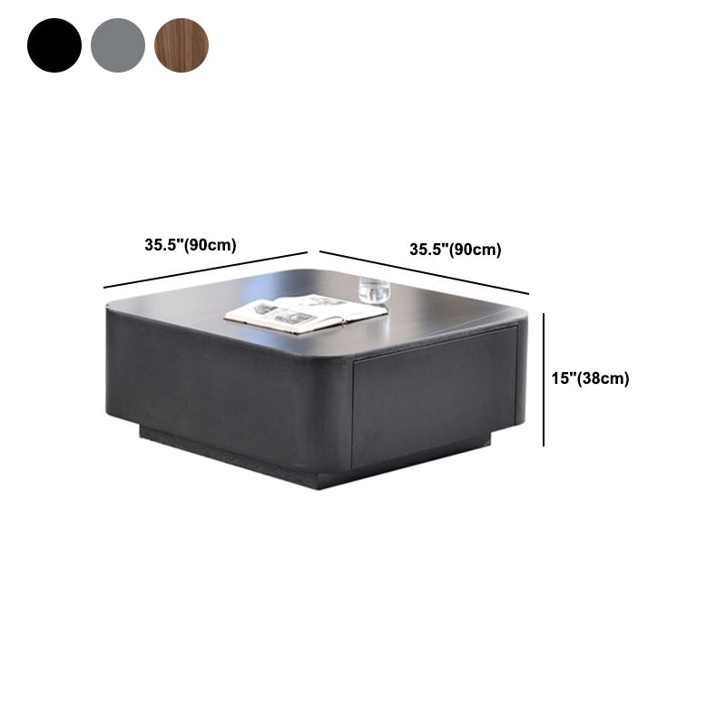 Square Square Block Base Design Slate Plate Table Plate with Drawer Coffee Table Clearhalo 'Coffee & Accent Tables' 'Coffee Tables' 'coffee_tables' 'furn' 'furn_coffee_tables' 'Furniture' 'Living Room Furniture' 1200x1200_bafeba23-1f4b-4269-9c20-a6419e26e406