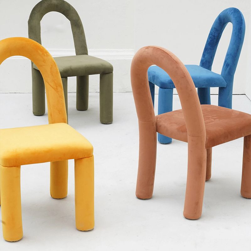 Moderne einfache Armless Esstühle Holzrahmen Offener Rücken für Esszimmer für Esszimmer