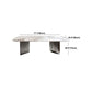 Rectangular Sintered Stone Dining Table Modern Gold Furniture with Tripod Base for Home