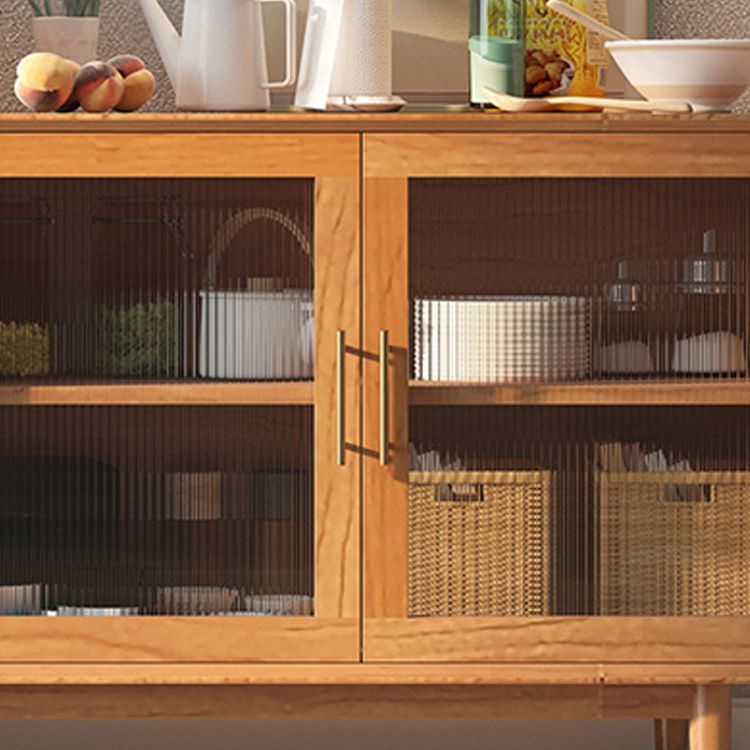 Tavolo a buffet in legno massiccio di pino con cassetti