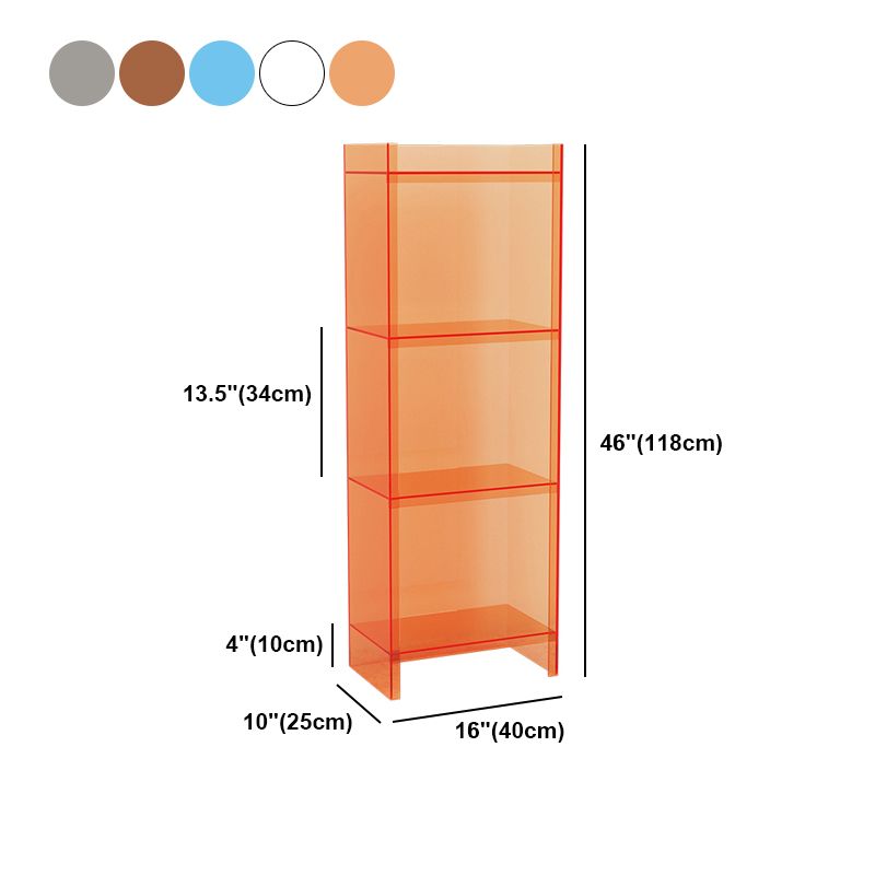 9.84"W Bookshelf Glam Style Closed Back Acrylic Bookcase for Office and Study Room Clearhalo 'Bookcases' 'furn' 'furn_bookcases' 'Furniture' 'furniture_bookcases' 'kitchen' 'kitchen_bookcases' 'Living Room Furniture' 'Office Furniture' 1200x1200_bb033092-5a0c-4a2f-b385-002b9c216567