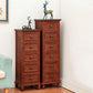 Nautical Solid Wood Storage Chest Bedroom Vertical Chest with Drawers
