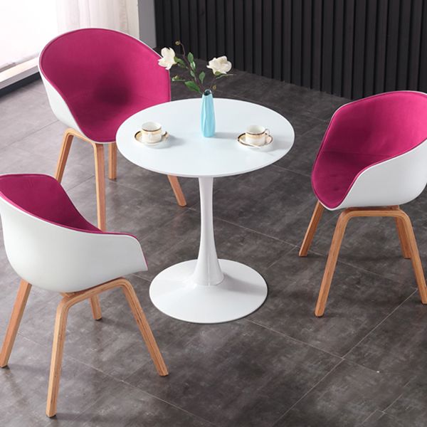 Simple MDF Round Shape Dining Tale Standard Kitchen Dining Table with Tulip Base Clearhalo ' dining_table' 'Dining Tables & Seating' 'Dining Tables' 'furn' 'furn_dining_table' 'Furniture' 'furniture_dining_table' 'Kitchen & Dining Furniture' 'kitchen&dining_furn' 'kitchen' 'kitchen_dining_table' 1200x1200_bb03c607-43cc-4acf-98a2-8415d72449d5