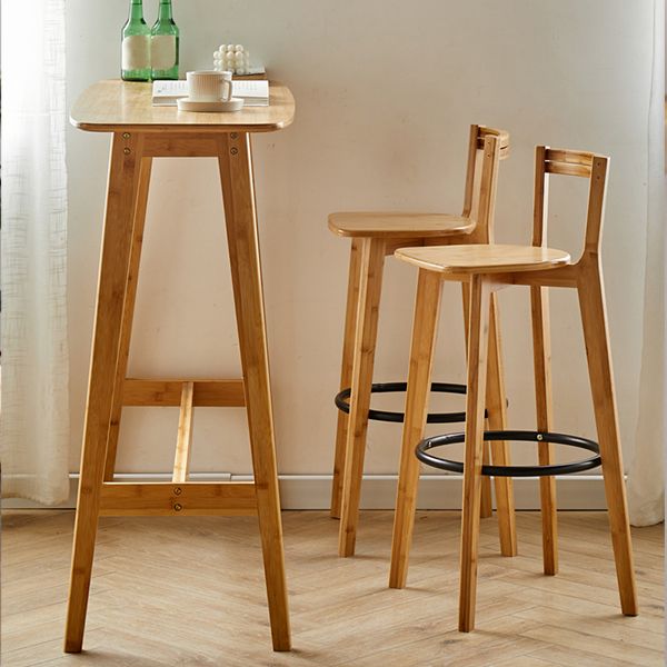 Juego de mesa de pub rectangular Modena de 1/2/3 piezas, mesa de mostrador de madera con taburetes altos