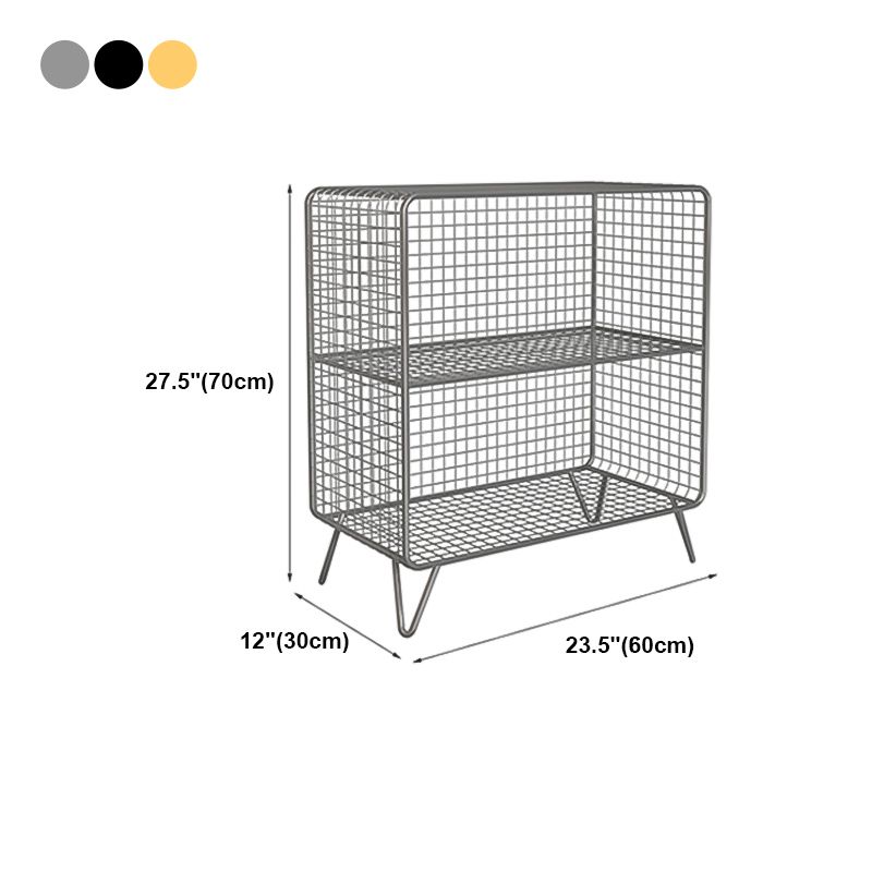 Metal Standard Bookcase Contemporary Style Closed Back Bookcase Clearhalo 'Bookcases' 'furn' 'furn_bookcases' 'Furniture' 'furniture_bookcases' 'kitchen' 'kitchen_bookcases' 'Living Room Furniture' 'Office Furniture' 1200x1200_bb06ac2f-cf26-4aca-9b54-8ef0550f61b0