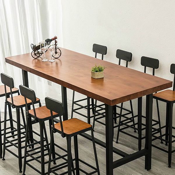Solid Wood Bar Pub Table Set Industrial 1/9 Pieces Table and Stool Set Clearhalo 'Bar Furniture' 'furn' 'furn_home_bar_bar_sets' 'Furniture' 'Home Bars & Bar Sets' 'home_bar_bar_sets' 'Kitchen & Dining Furniture' 1200x1200_bb08e4af-dcb3-488f-b902-4e68a7b4a2a1