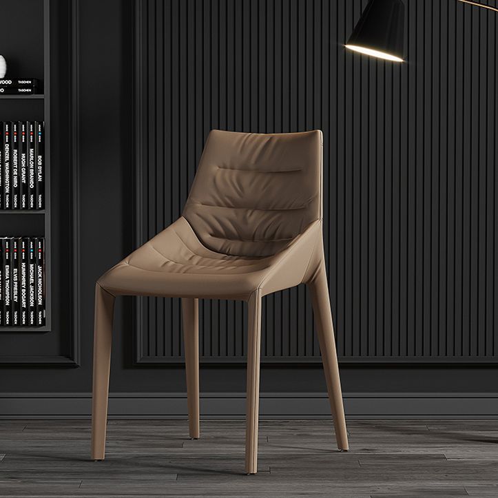Sedia laterale in pelle finta set di sedie da pranzo laterale moderna