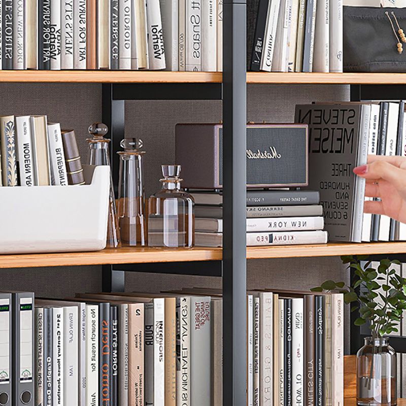 Modern Wood Shelf 11.8-inch Wide Open Etagere Bookcase in Matte Finish