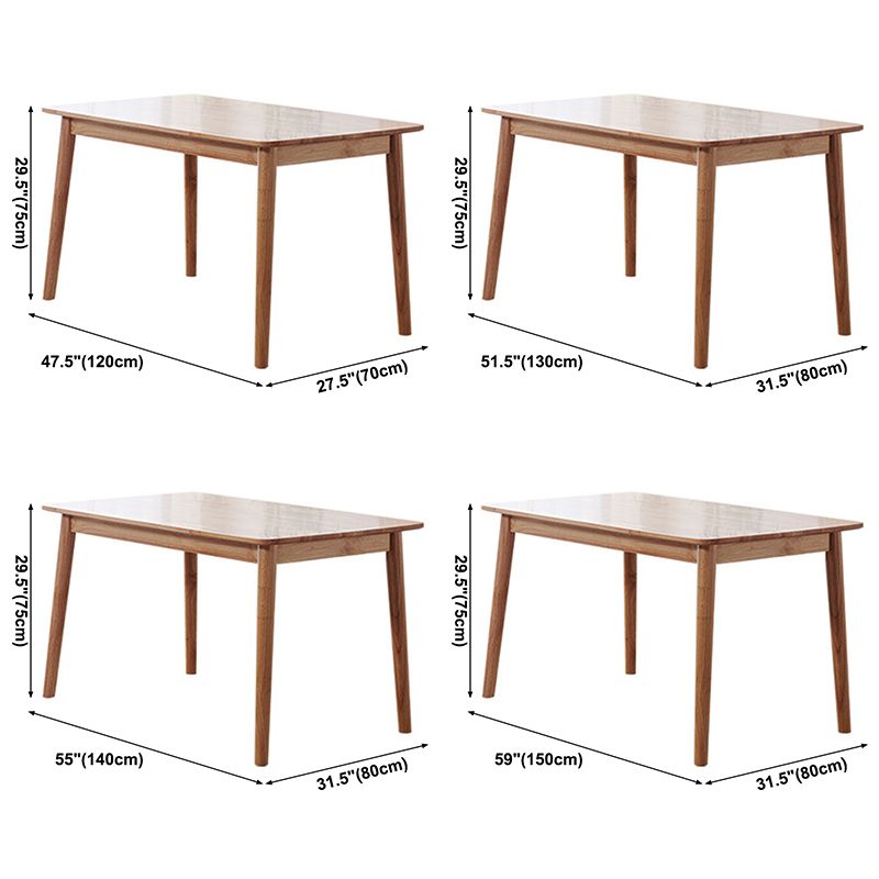 Rectangular Modern Style Solid Wood Table 4 Legs Dining Table for Home Clearhalo ' dining_table' 'Dining Tables & Seating' 'Dining Tables' 'furn' 'furn_dining_table' 'Furniture' 'furniture_dining_table' 'Kitchen & Dining Furniture' 'kitchen&dining_furn' 'kitchen' 'kitchen_dining_table' 1200x1200_bb0b4d6a-d73e-4580-99d2-12811802bfef