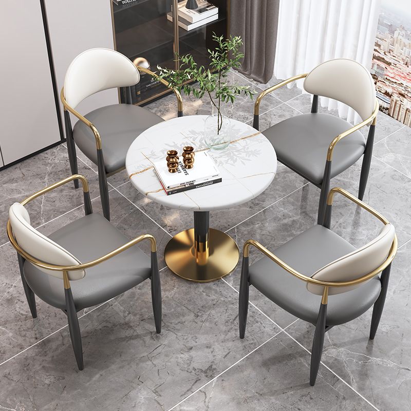 Modern Style Dining Chair Leather Open Back Arm Chair for Dining Room Clearhalo 'Dining Chairs' 'Dining Tables & Seating' 'dining_chair' 'furn' 'furn_dining_chair' 'Furniture' 'Kitchen & Dining Furniture' 1200x1200_bb0c3739-be80-4814-b5cd-edfe705099f4