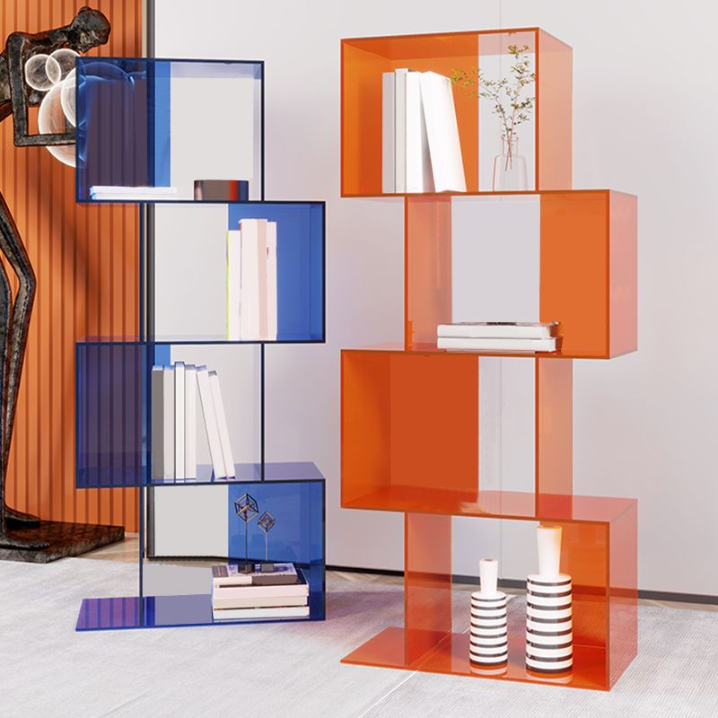 ACRYLIC Open Back Bookcase Scandinavian Standard Bookshelf con estantes