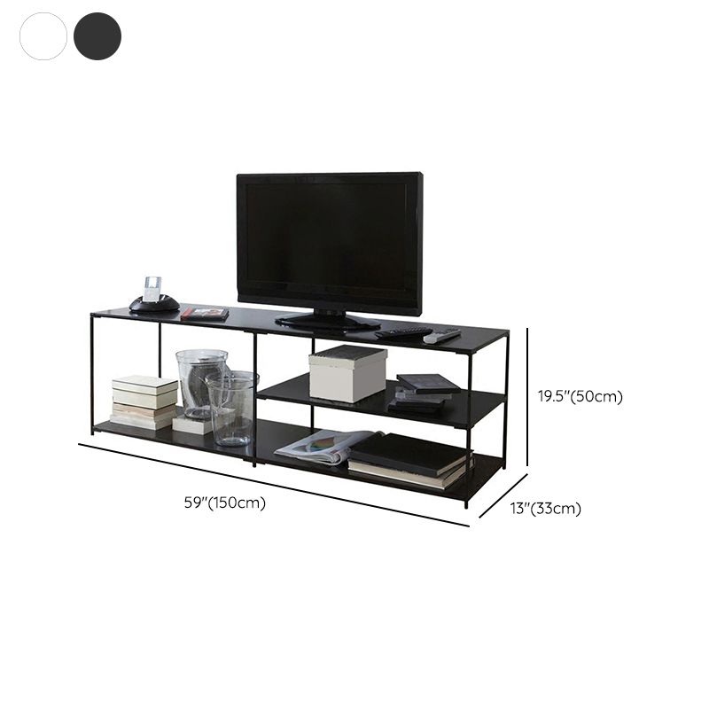 Industrial TV Media Stand Open Shelving TV Stand Console with Shelves Clearhalo 'furn' 'furn_tv_stands_entertainment_centers' 'Furniture' 'Living Room Furniture' 'TV Stands & Entertainment Centers' 'TV Stands & Media Storage Furniture' 'tv_stands_entertainment_centers' 1200x1200_bb0d8583-aa2c-4579-94b0-533eaf823d4e