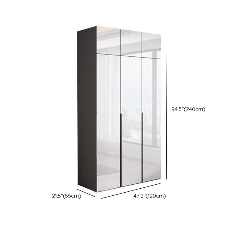 Dormitorio Gabinete de vestuario de madera Armario moderno con suaves puertas cerradas