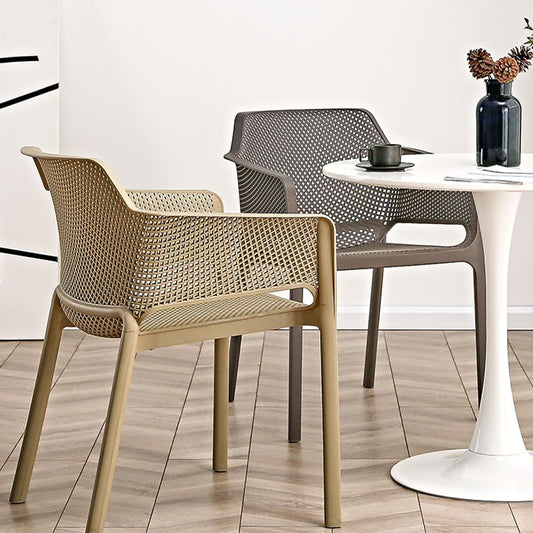 Designer Style Arm Chair Plastic Cross Back Side Chair for Restaurant