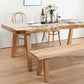 Solid Wood Dining Set 1/4/5/6 Pcs Modern Dinette Set with Natural Frame for Home